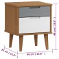 vidaXL Mesita de noche MOLDE madera maciza de pino marrón 40x35x48 cm vidaXL Mesita de noche MOLDE madera maciza de pino marrón 40x35x48 cm