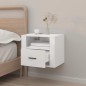 vidaXL Mesita de noche de pared blanco brillante 50x36x40 cm vidaXL Mesita de noche de pared blanco brillante 50x36x40 cm