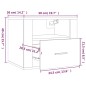 vidaXL Mesita de noche de pared blanco brillante 50x36x40 cm vidaXL Mesita de noche de pared blanco brillante 50x36x40 cm