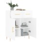 vidaXL Aparador de madera contrachapada blanco brillante 69,5x34x90 cm vidaXL Aparador de madera contrachapada blanco brillante 69,5x34x90 cm