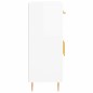 vidaXL Aparador de madera contrachapada blanco brillante 69,5x34x90 cm vidaXL Aparador de madera contrachapada blanco brillante 69,5x34x90 cm