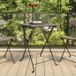 vidaXL Mesa de cafetería plegable ratán sintético gris 55x54x71 cm vidaXL Mesa de cafetería plegable ratán sintético gris 55x54x71 cm