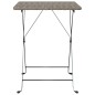 vidaXL Mesa de cafetería plegable ratán sintético gris 55x54x71 cm vidaXL Mesa de cafetería plegable ratán sintético gris 55x54x71 cm