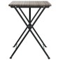 vidaXL Mesa de cafetería plegable ratán sintético gris 55x54x71 cm vidaXL Mesa de cafetería plegable ratán sintético gris 55x54x71 cm
