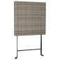 vidaXL Mesa de cafetería plegable ratán sintético gris 55x54x71 cm vidaXL Mesa de cafetería plegable ratán sintético gris 55x54x71 cm