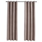 vidaXL Cortinas opacas con anillas de metal 2 pzs gris topo 140x175 cm vidaXL Cortinas opacas con anillas de metal 2 pzs gris topo 140x175 cm