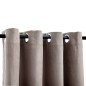 vidaXL Cortinas opacas con anillas de metal 2 pzs gris topo 140x175 cm vidaXL Cortinas opacas con anillas de metal 2 pzs gris topo 140x175 cm