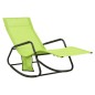 vidaXL Tumbona de acero y textilene verde vidaXL Tumbona de acero y textilene verde