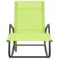 vidaXL Tumbona de acero y textilene verde vidaXL Tumbona de acero y textilene verde