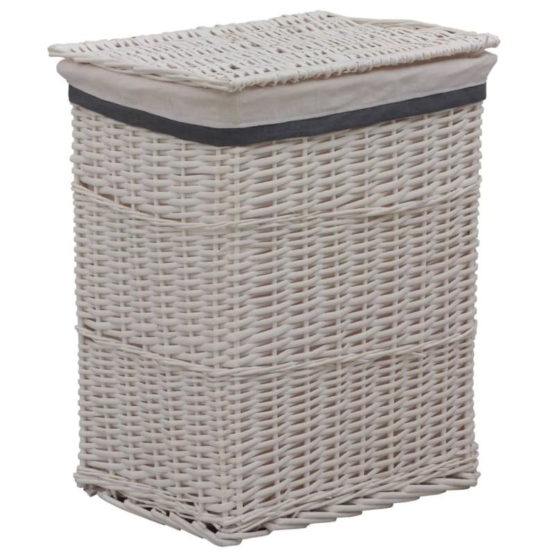 vidaXL Cesto de la ropa sucia de sauce blanco vidaXL Cesto de la ropa sucia de sauce blanco