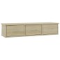 vidaXL Estante de cajones para pared contrachapada roble 88x26x18,5cm