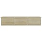vidaXL Estante de cajones para pared contrachapada roble 88x26x18,5cm