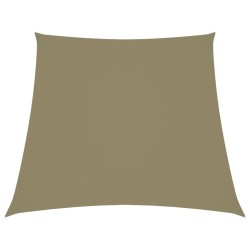vidaXL Toldo de vela trapezoidal tela oxford beige 4/5x4 m