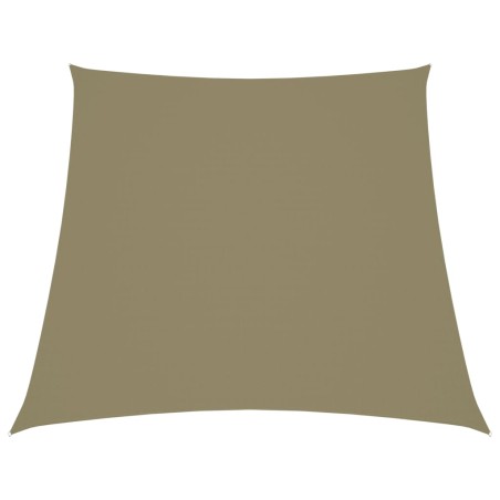 vidaXL Toldo de vela trapezoidal tela oxford beige 4/5x4 m