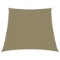 vidaXL Toldo de vela trapezoidal tela oxford beige 4/5x4 m