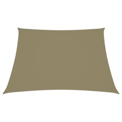 vidaXL Toldo de vela trapezoidal tela oxford beige 4/5x4 m