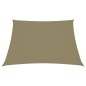 vidaXL Toldo de vela trapezoidal tela oxford beige 4/5x4 m