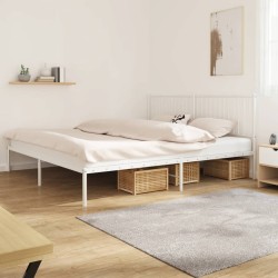 vidaXL Estructura de cama con cabecero metal blanca 200x200 cm