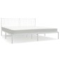 vidaXL Estructura de cama con cabecero metal blanca 200x200 cm