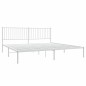 vidaXL Estructura de cama con cabecero metal blanca 200x200 cm