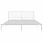 vidaXL Estructura de cama con cabecero metal blanca 200x200 cm
