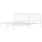vidaXL Estructura de cama con cabecero metal blanca 200x200 cm