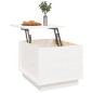 vidaXL Mesa de centro de madera maciza de pino blanco 40x50x35 cm