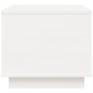 vidaXL Mesa de centro de madera maciza de pino blanco 40x50x35 cm
