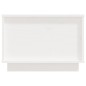 vidaXL Mesa de centro de madera maciza de pino blanco 40x50x35 cm