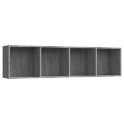 vidaXL Estantería/mueble de TV madera gris Sonoma 143x30x36 cm