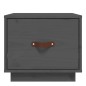 vidaXL Mesita de noche madera maciza de pino gris 40x34x35 cm