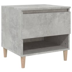 vidaXL Mesita de noche madera contrachapada gris hormigón 50x46x50 cm