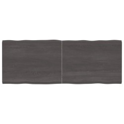vidaXL Tablero mesa madera tratada borde vivo marrón 160x60x(2-4) cm