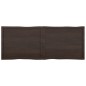 vidaXL Tablero mesa madera tratada borde vivo marrón 160x60x(2-4) cm