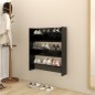 vidaXL Zapatero de pared madera contrachapada negro 80x18x90 cm vidaXL Zapatero de pared madera contrachapada negro 80x18x90 cm