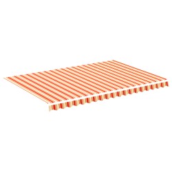 vidaXL Tela de repuesto para toldo amarillo y naranja 4,5x3 m
