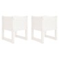 vidaXL Jardinera 2 unidades madera maciza de pino blanco 40x40x52,5 cm vidaXL Jardinera 2 unidades madera maciza de pino blanco 40x40x52,5 cm