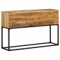 vidaXL Mesa consola de madera de mango rugosa 120x30x75 cm vidaXL Mesa consola de madera de mango rugosa 120x30x75 cm