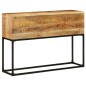 vidaXL Mesa consola de madera de mango rugosa 120x30x75 cm vidaXL Mesa consola de madera de mango rugosa 120x30x75 cm