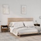 vidaXL Mesita de noche 2 uds madera contrachapada color roble ahumado vidaXL Mesita de noche 2 uds madera contrachapada color roble ahumado