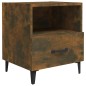 vidaXL Mesita de noche 2 uds madera contrachapada color roble ahumado vidaXL Mesita de noche 2 uds madera contrachapada color roble ahumado