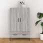 vidaXL Aparador alto de madera contrachapada gris Sonoma 70x31x115 cm vidaXL Aparador alto de madera contrachapada gris Sonoma 70x31x115 cm