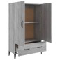 vidaXL Aparador alto de madera contrachapada gris Sonoma 70x31x115 cm vidaXL Aparador alto de madera contrachapada gris Sonoma 70x31x115 cm