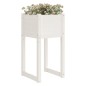 vidaXL Jardinera 2 unidades madera maciza de pino blanco 40x40x81 cm vidaXL Jardinera 2 unidades madera maciza de pino blanco 40x40x81 cm