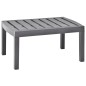 vidaXL Mesa de jardín de plástico moca 78x55x38 cm vidaXL Mesa de jardín de plástico moca 78x55x38 cm