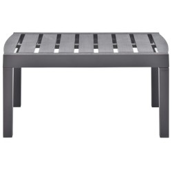 vidaXL Mesa de jardín de plástico moca 78x55x38 cm