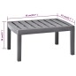vidaXL Mesa de jardín de plástico moca 78x55x38 cm vidaXL Mesa de jardín de plástico moca 78x55x38 cm