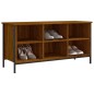 vidaXL Mueble zapatero madera contrachapada roble marrón 100x35x50 cm vidaXL Mueble zapatero madera contrachapada roble marrón 100x35x50 cm