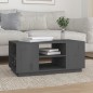 vidaXL Mesa de centro de madera maciza de pino gris 90x49x40,5 cm vidaXL Mesa de centro de madera maciza de pino gris 90x49x40,5 cm