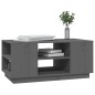 vidaXL Mesa de centro de madera maciza de pino gris 90x49x40,5 cm vidaXL Mesa de centro de madera maciza de pino gris 90x49x40,5 cm